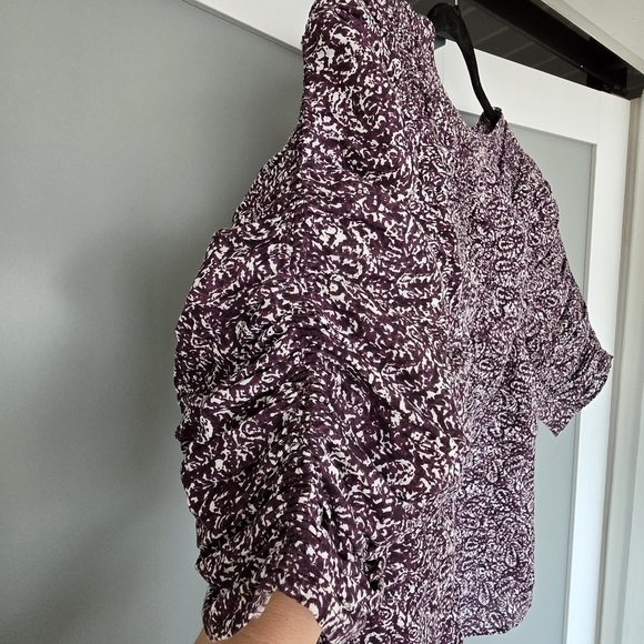 Les Coyotes de Paris linen blouse in a purple/multicolor paisley pattern - Picture 8 of 13